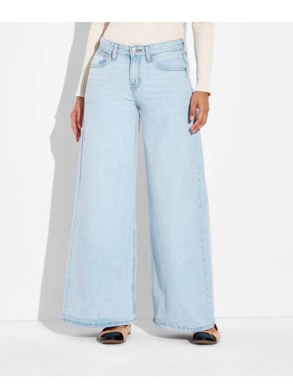 wild fable Light Wash Wide-Leg Jeans